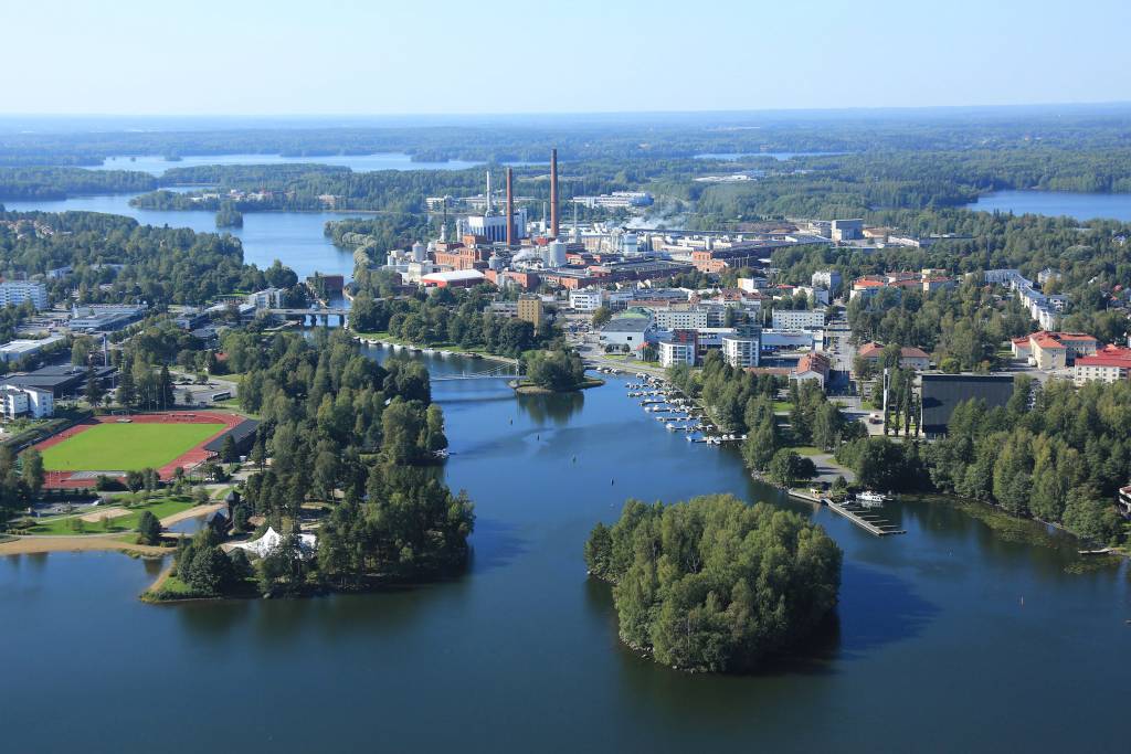 Aerial photograph from city of Valkeakoski