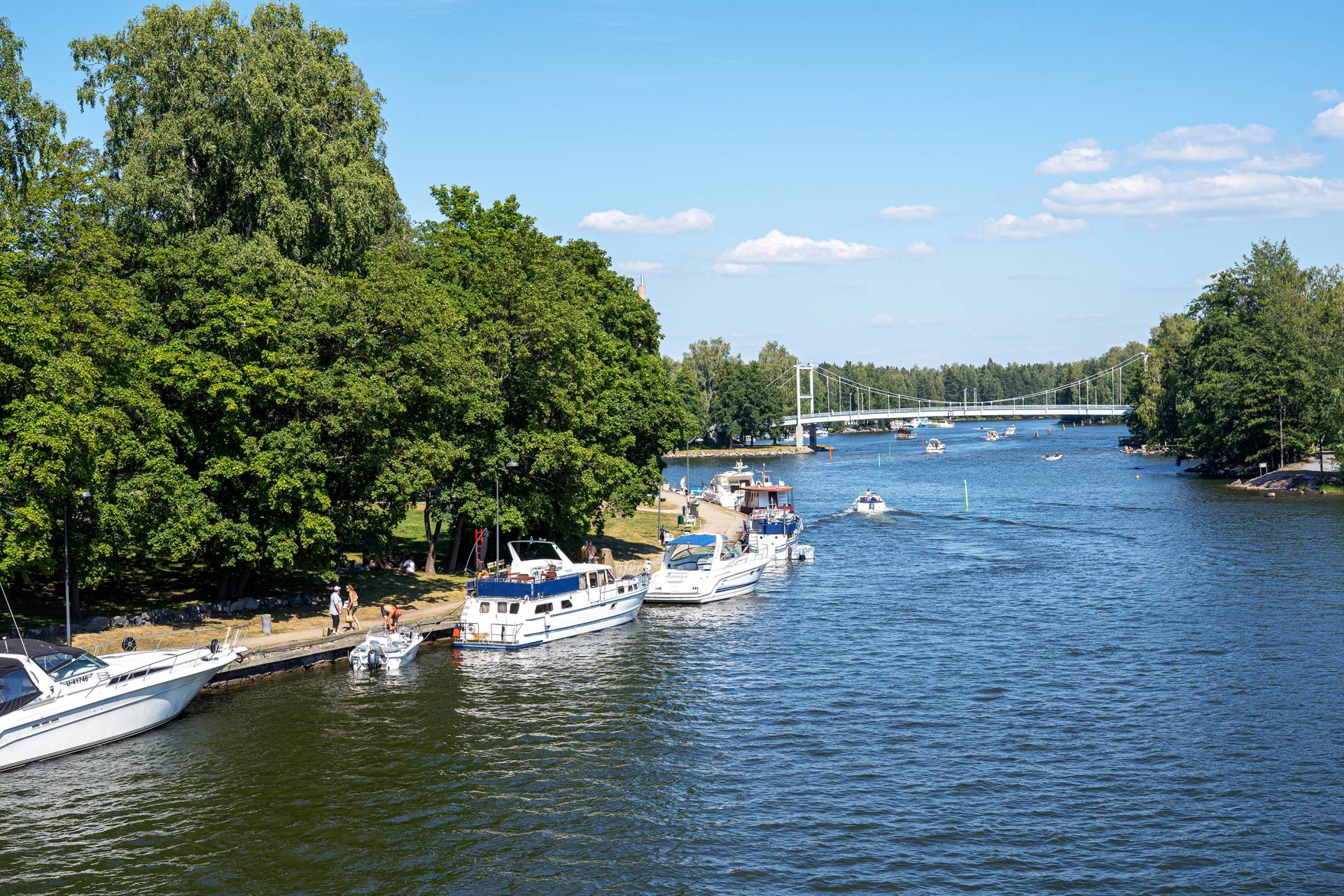 Putaansilta Valkeakoskella ja veneily Mallasvedellä