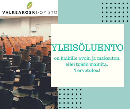 Valkeakoski-opiston luento.