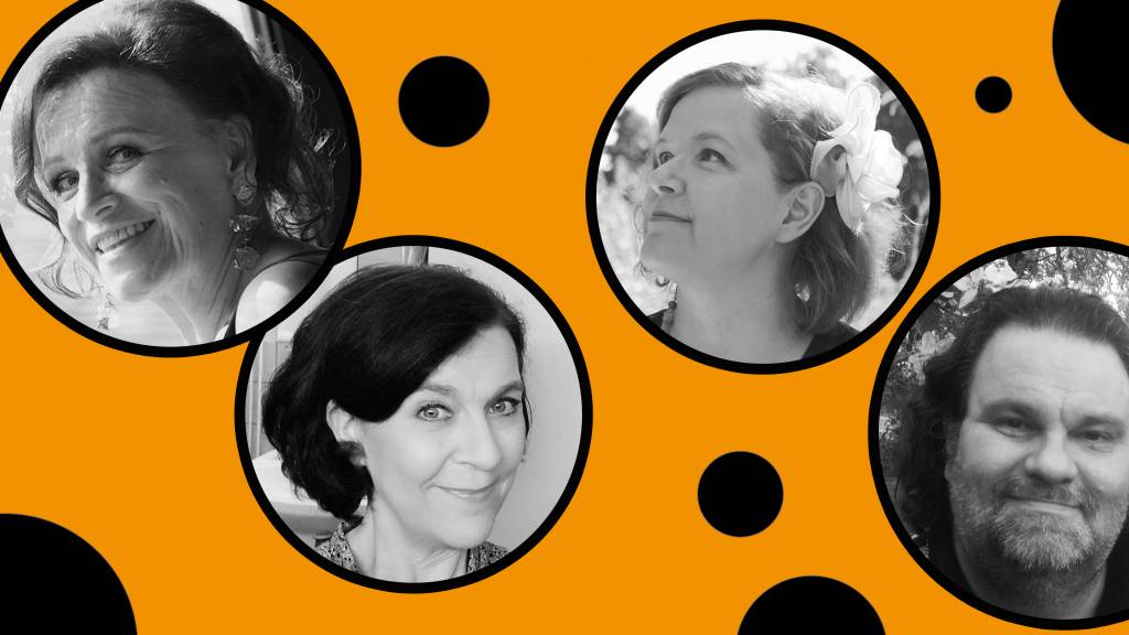 Laulajat: Kati Huvi, Marika Järvinen, Anne Saarinen ja Juhani Fredrikson.