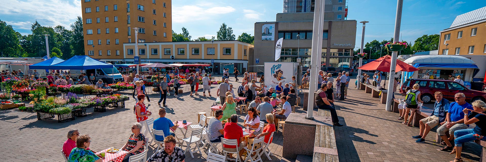 Marketplace in Valkeakoski.