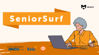SeniorSurf-tapahtuman graafinen mainoskuva.