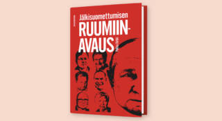 Jälkisuomettumisen ruumiinavaus -kirjan kuva.