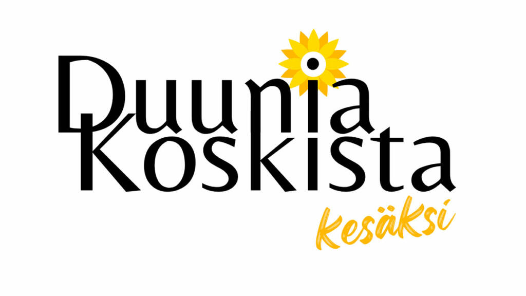 Duunia Koskista kesäksi -kampanjan logo.
