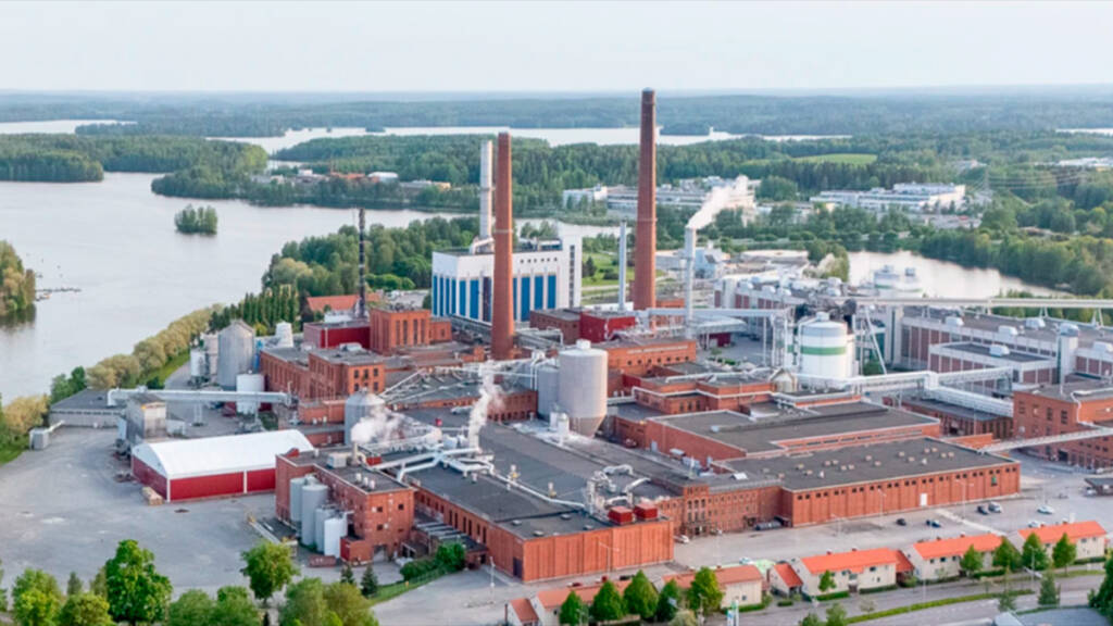 UPM Tervasaaren tehdas ilmakuva.