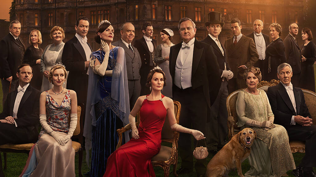 Downton abbey: Viimeinen näytös elokuvan mainoskuvassa näyttelijöitä.