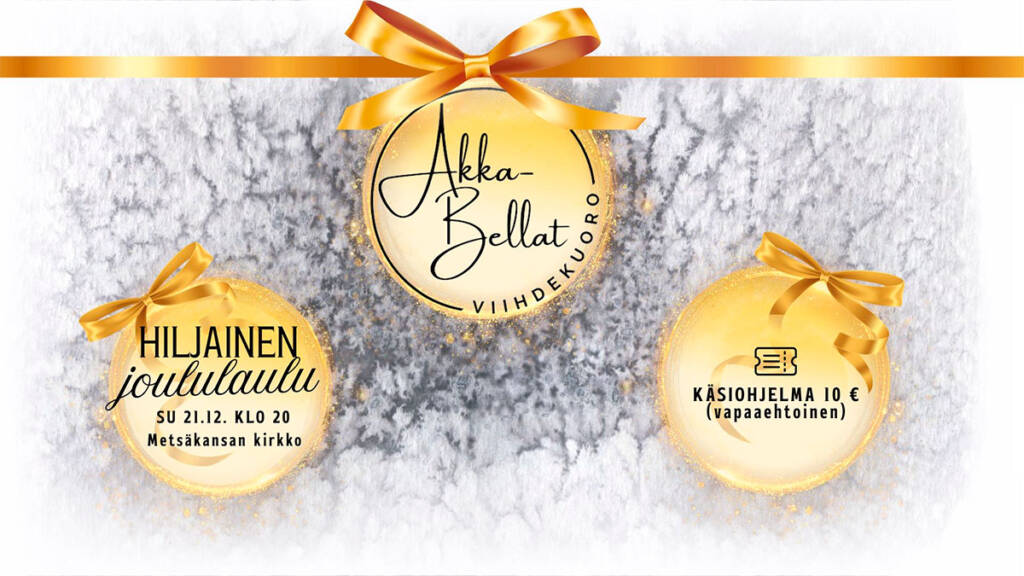 Graafisessa kuvassa joulupalloja, joissa tekstiä sisällä harmaata taustaa vasten.