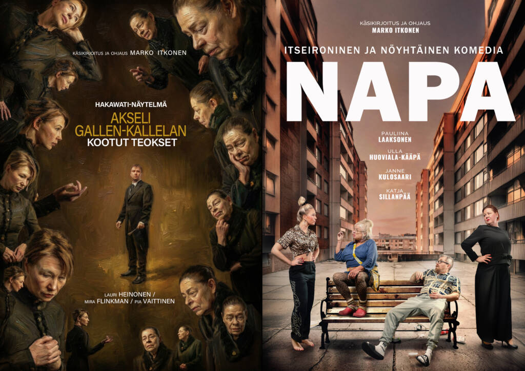 Teatteri-iltojen kahden näytelmän mainos.