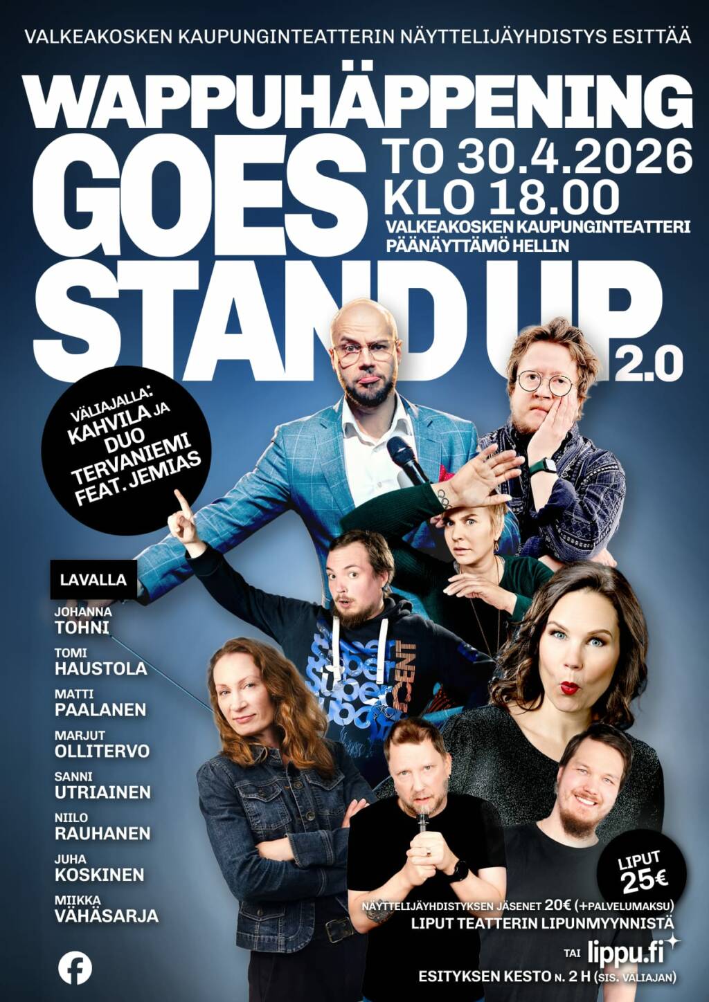 Wappuhäppening Goes Stand Up 2.0 -mainos.