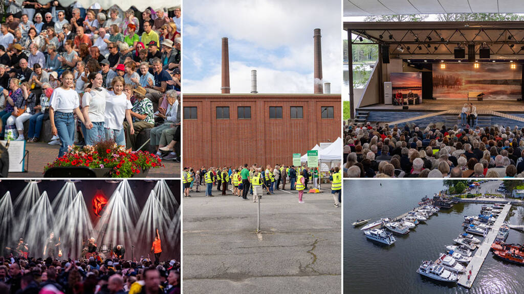 Kuvakollaasi vuoden 2025 tapahtumista.