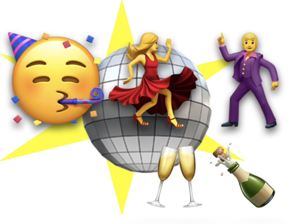 Piirretty kuva tanssijaparista.