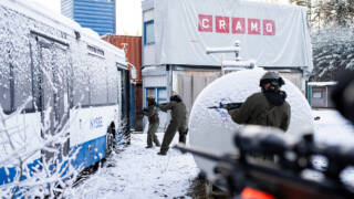 Airsoft-pelaajia SäRes Centerin alueella.