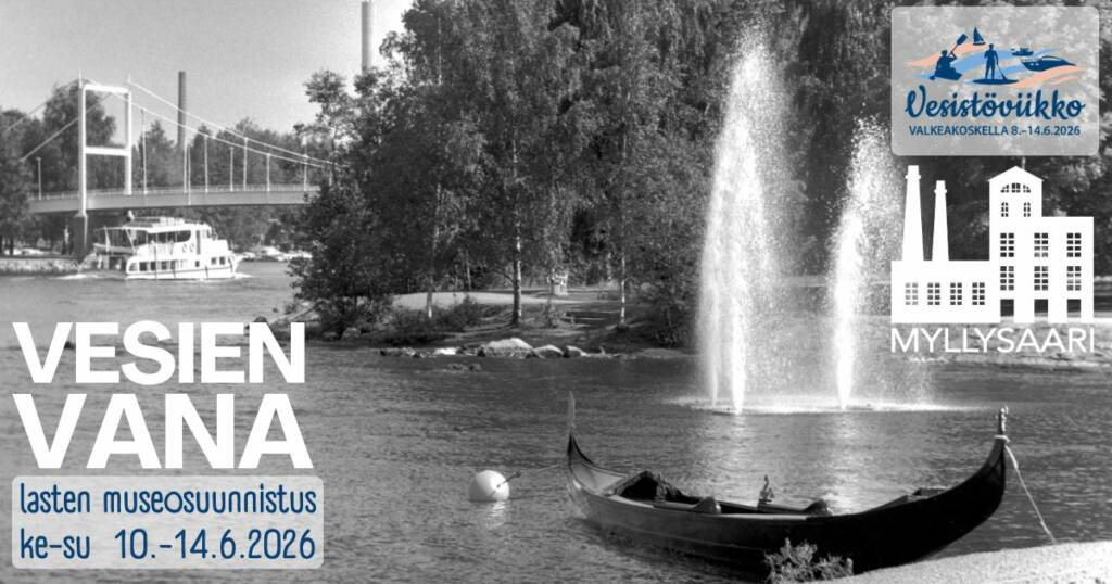 Gondoli vesillä mustavalkoisessa kuvassa.