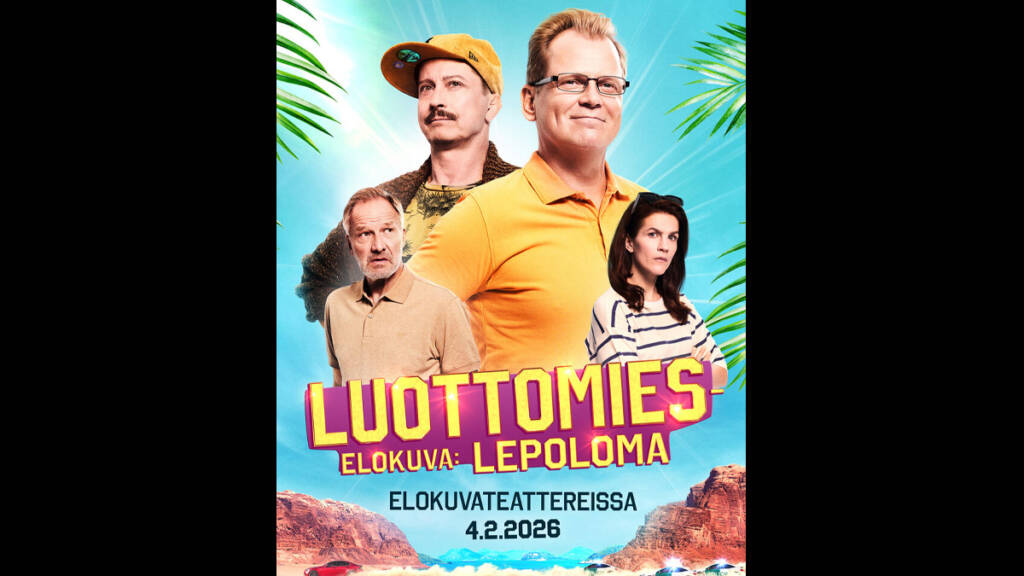 Luottomies elokuvan: Lepoloma näyttelijät julisteessa.