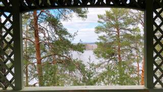 Näkymä järvelle Visavuoren huvimajalta.