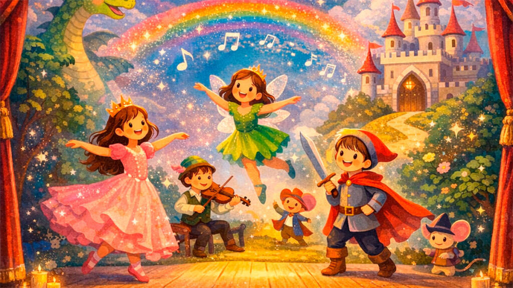 Piirretty kuva satuolennoista.