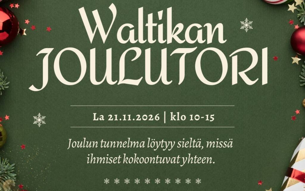 Waltikan joulutorin mainos.