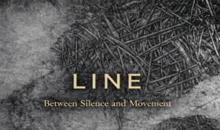 Taideteos, missä teksti: Line, Between Silence and Movement.