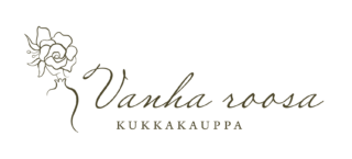 kukkakauppa Vanha roosa logo.