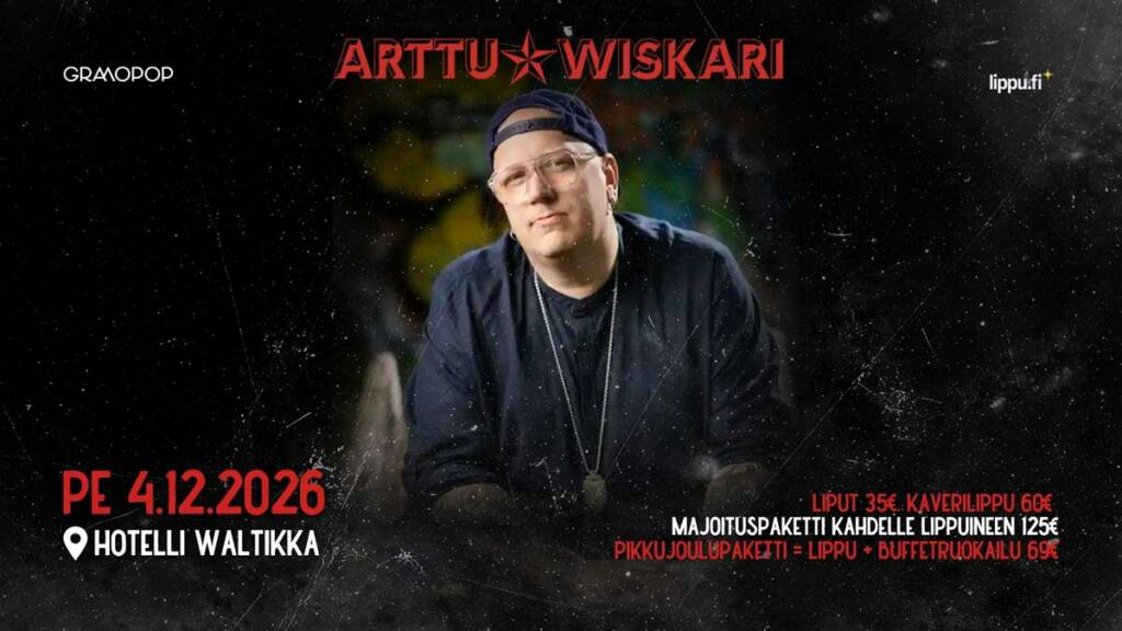 Laulaja Arttu Wiskarin mainos.