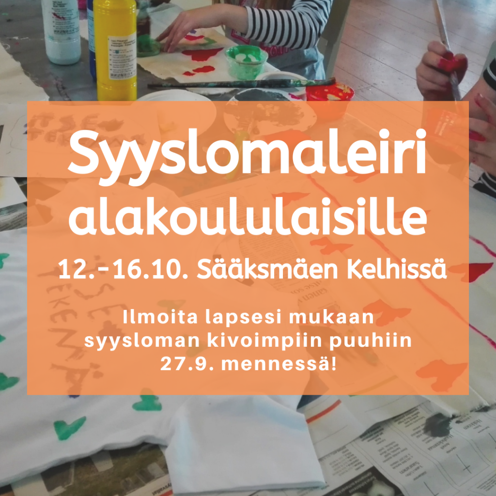 Syyslomaleiri alakoululaisille tapahtuman tietoja.