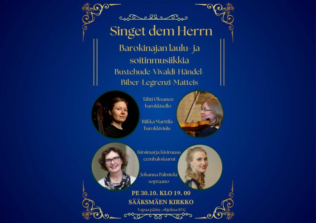 Singet dem Herrn -konsertin mainos.