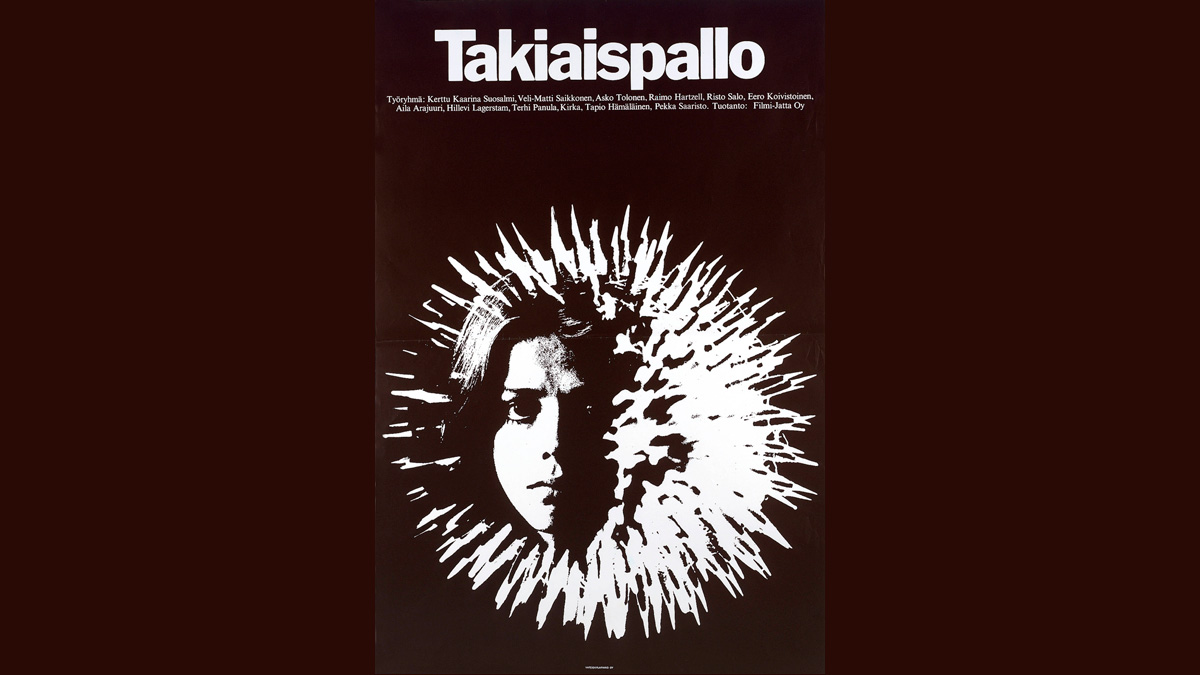 Takiaispallo-elokuvan graafinen mainoskuva.